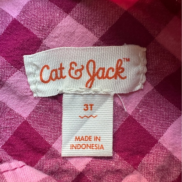 Cat & Jack Boys Short Sleeve Plaid Button Down Shirt - Picture 4 of 4